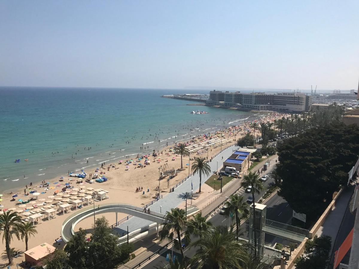 Ático de Lujo con vistas al mar, primera línea Playa del Postiguet Alicante Exterior foto