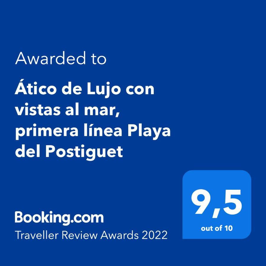 Ático de Lujo con vistas al mar, primera línea Playa del Postiguet Alicante Exterior foto